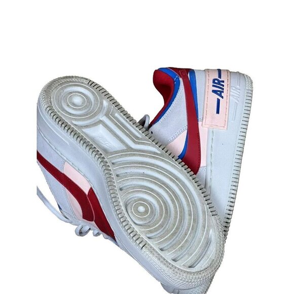Nike Women's Shoes Air Force 1 Shadow Sail White Red  Blue Size 8 - Picture 13 of 16